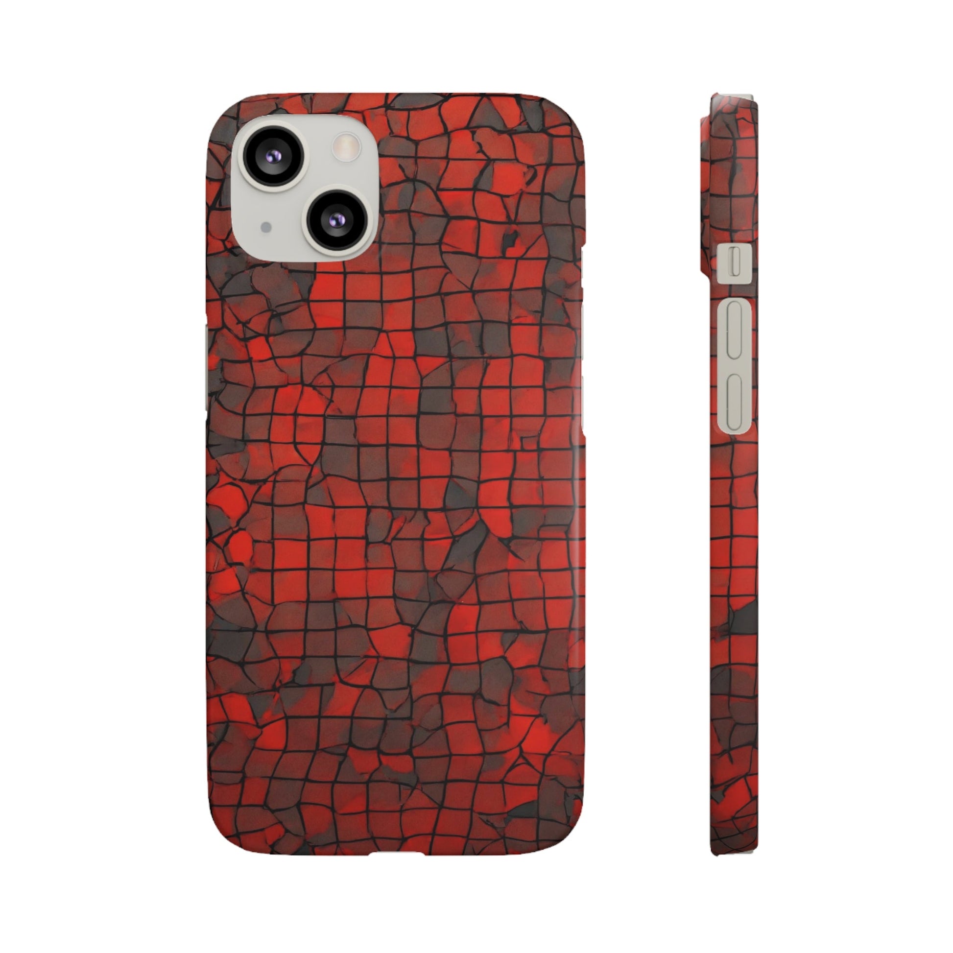 Red & Black Cubes Snap Case - Colorwink