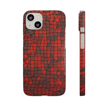 Red & Black Cubes Snap Case - Colorwink