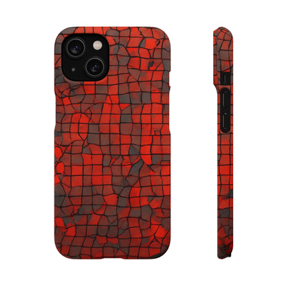 Red & Black Cubes Snap Case - Colorwink