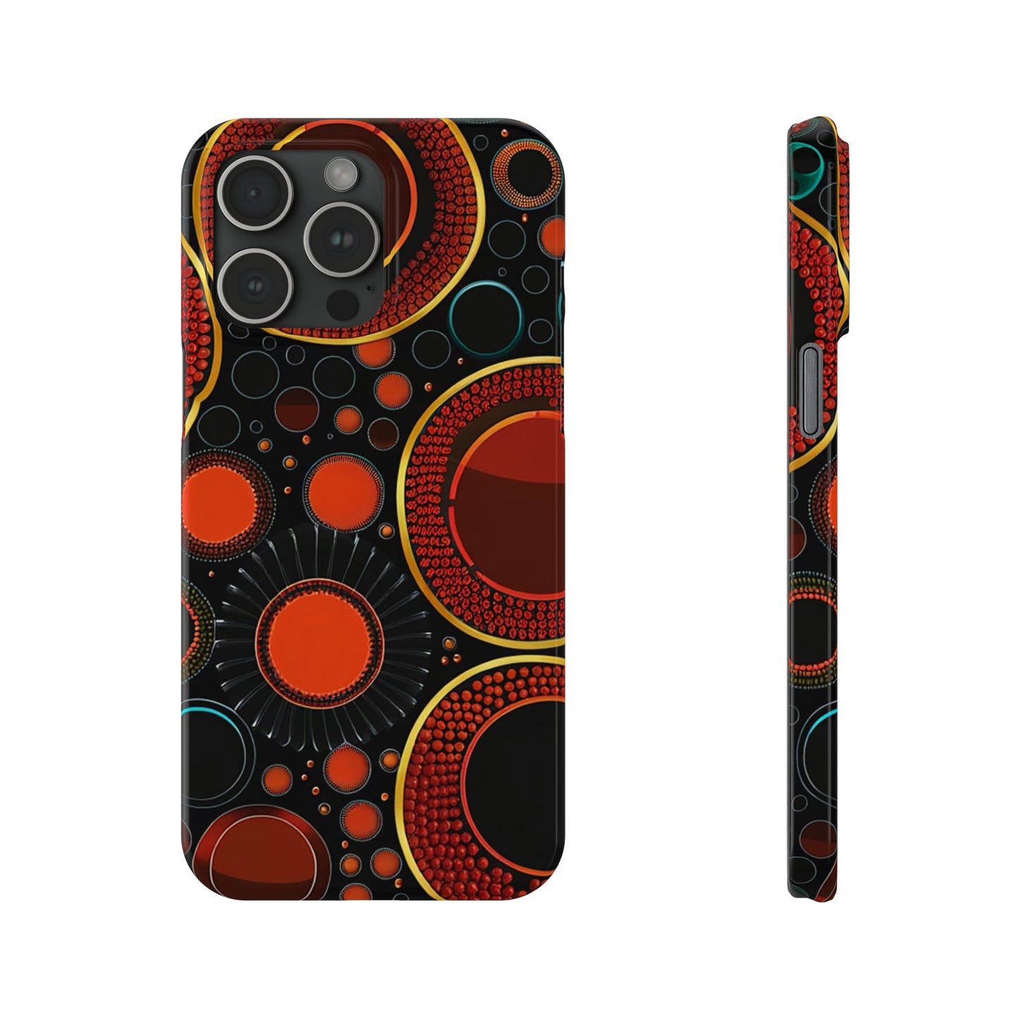 Red Bubble Pattern Slim Phone Case - Colorwink