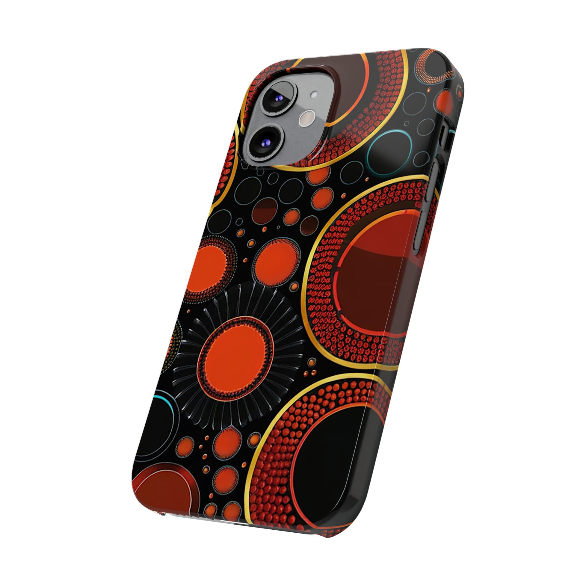 Red Bubble Pattern Slim Phone Case - Colorwink