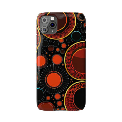 Red Bubble Pattern Slim Phone Case - Colorwink