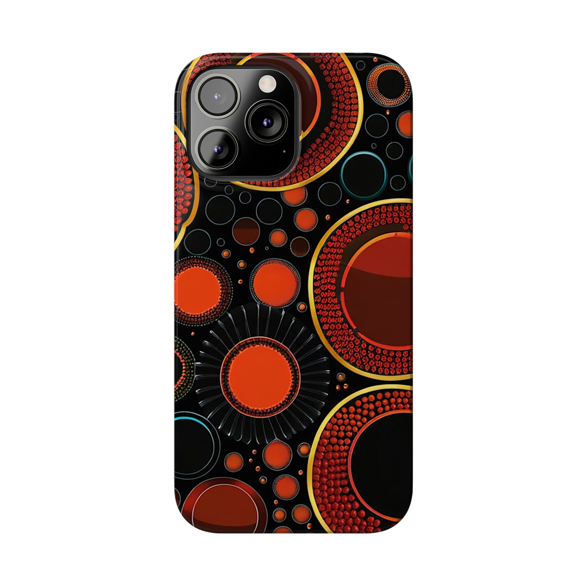 Red Bubble Pattern Slim Phone Case - Colorwink