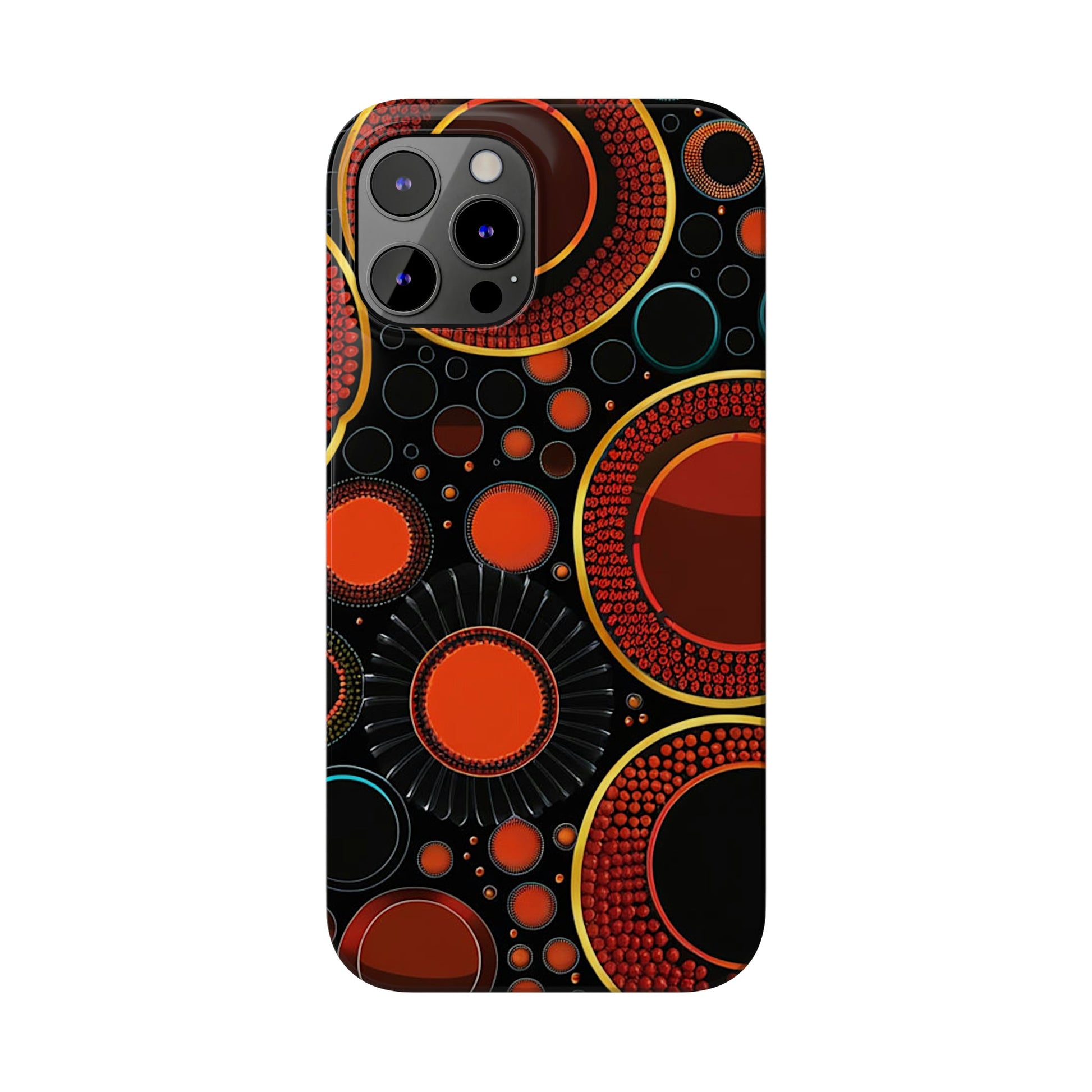 Red Bubble Pattern Slim Phone Case - Colorwink