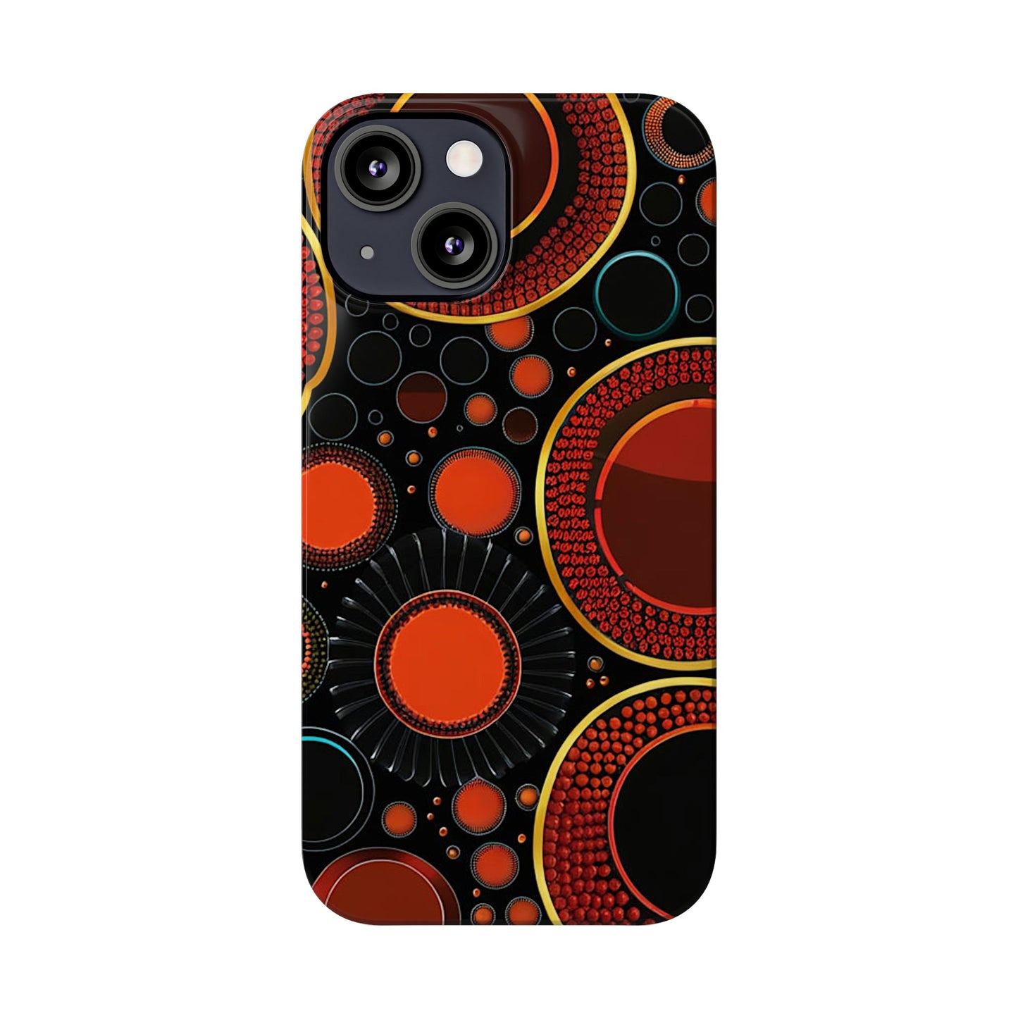 Red Bubble Pattern Slim Phone Case - Colorwink