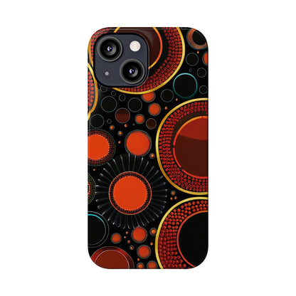 Red Bubble Pattern Slim Phone Case - Colorwink