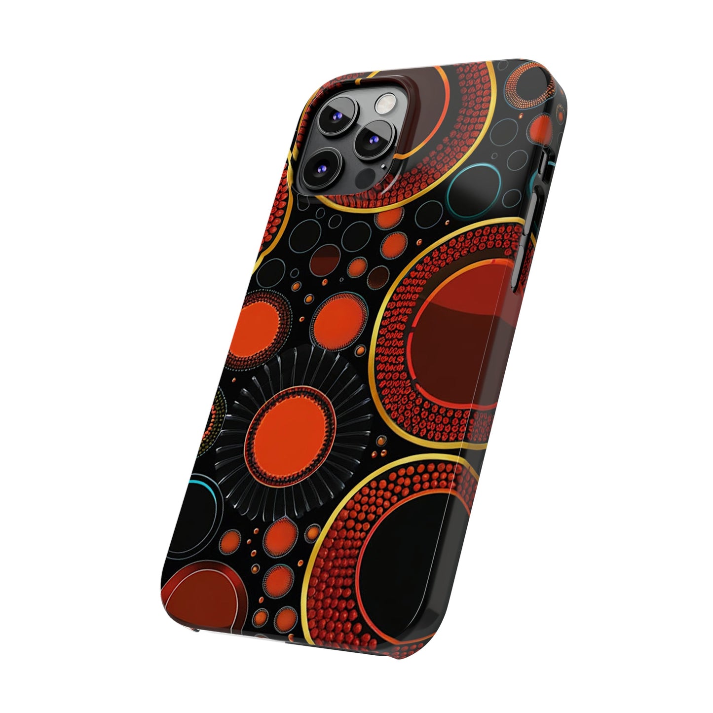 Red Bubble Pattern Slim Phone Case - Colorwink