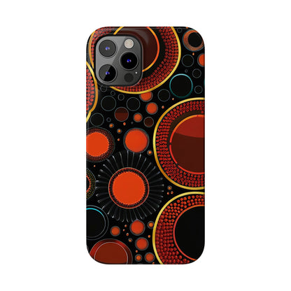 Red Bubble Pattern Slim Phone Case - Colorwink