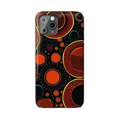 Red Bubble Pattern Slim Phone Case - Colorwink