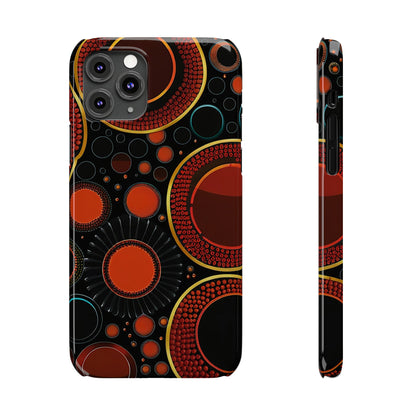 Red Bubble Pattern Slim Phone Case - Colorwink