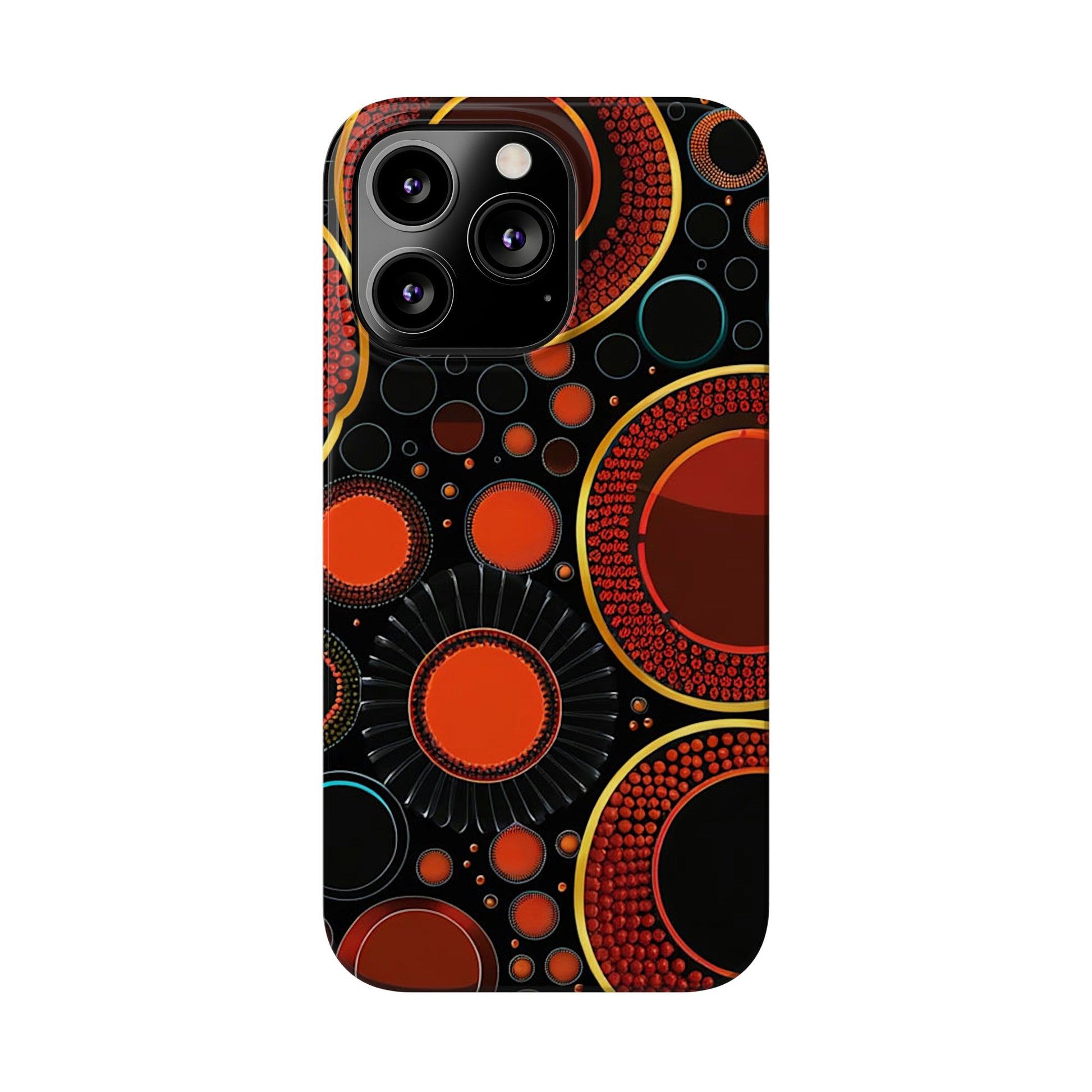 Red Bubble Pattern Slim Phone Case - Colorwink