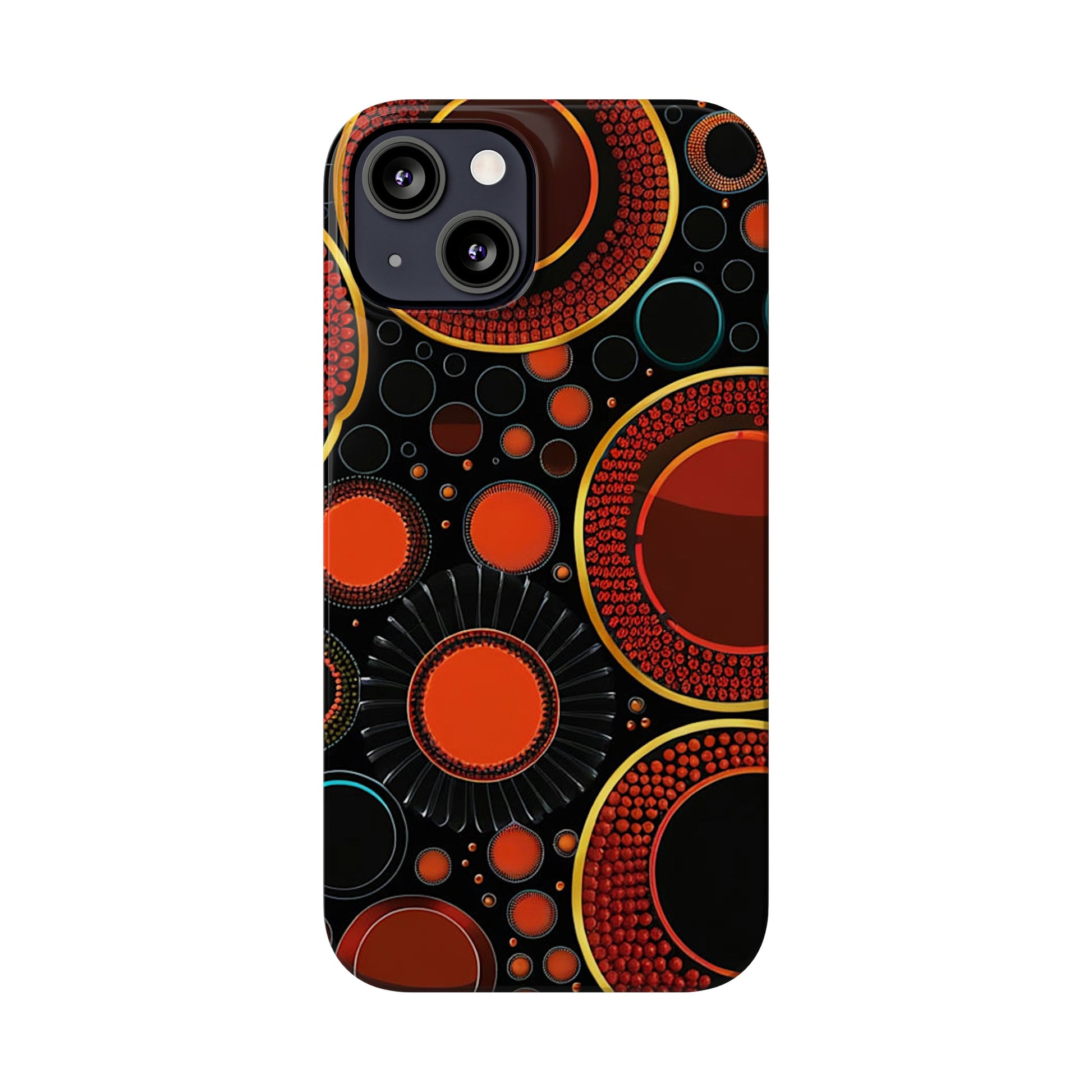 Red Bubble Pattern Slim Phone Case - Colorwink