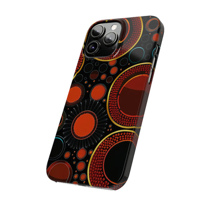 Red Bubble Pattern Slim Phone Case - Colorwink