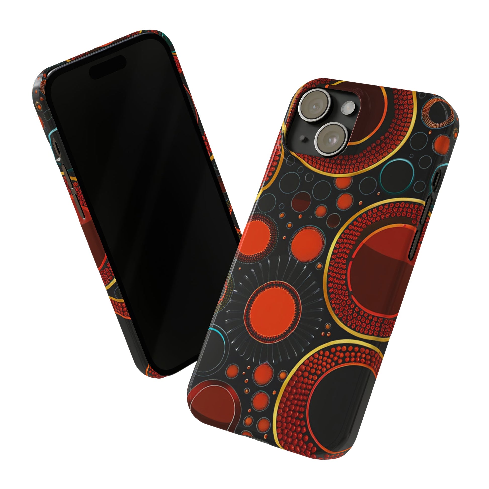 Red Bubble Pattern Slim Phone Case - Colorwink