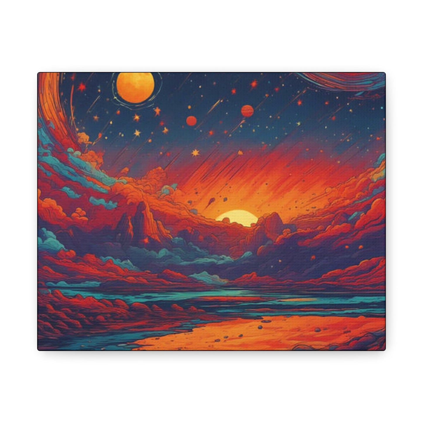 Red Sky Art Canvas - Colorwink