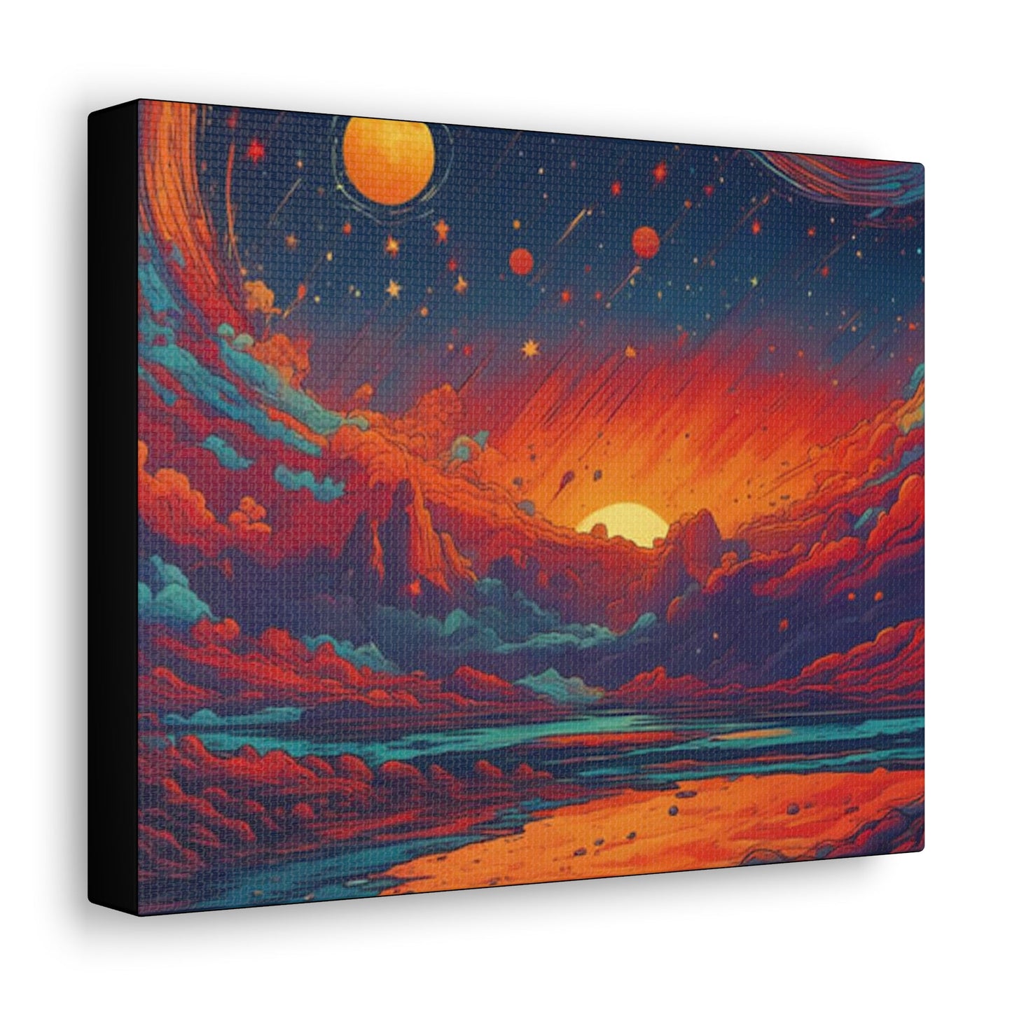 Red Sky Art Canvas - Colorwink