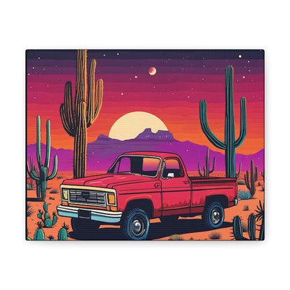 Red Truck Art Canvas - Colorwink