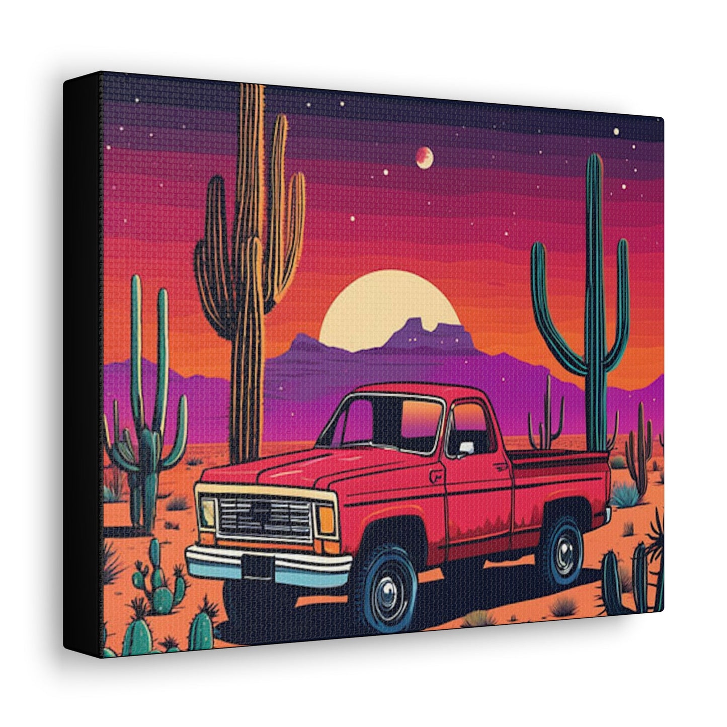 Red Truck Art Canvas - Colorwink