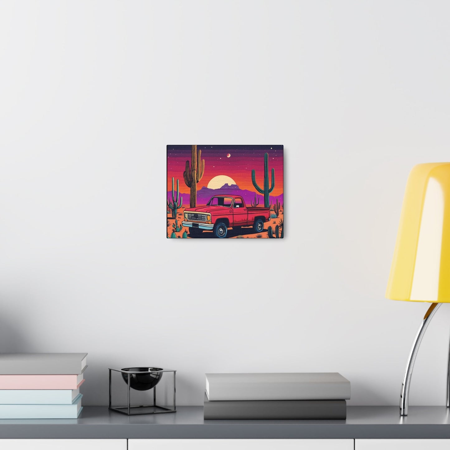 Red Truck Art Canvas - Colorwink