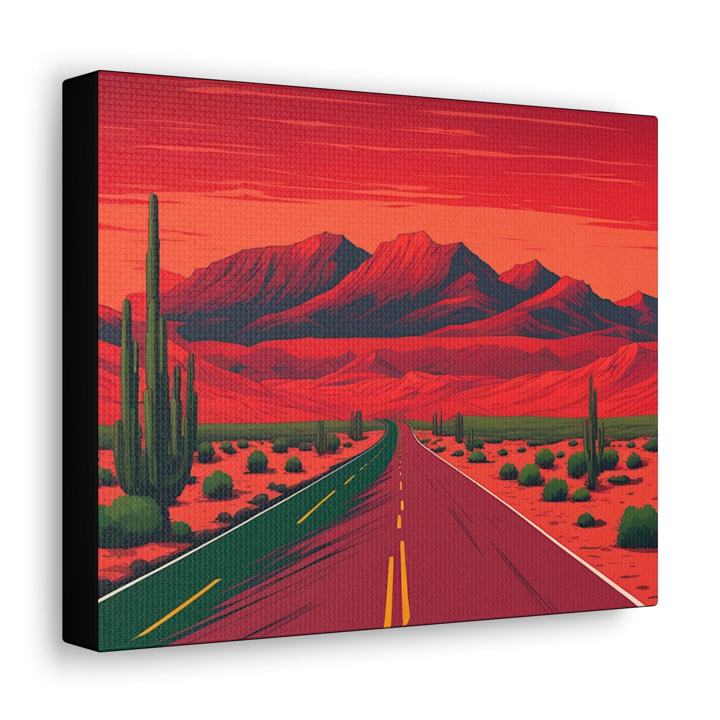 Red View Art Canvas - Colorwink