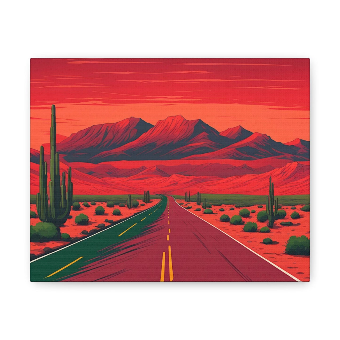 Red View Art Canvas - Colorwink