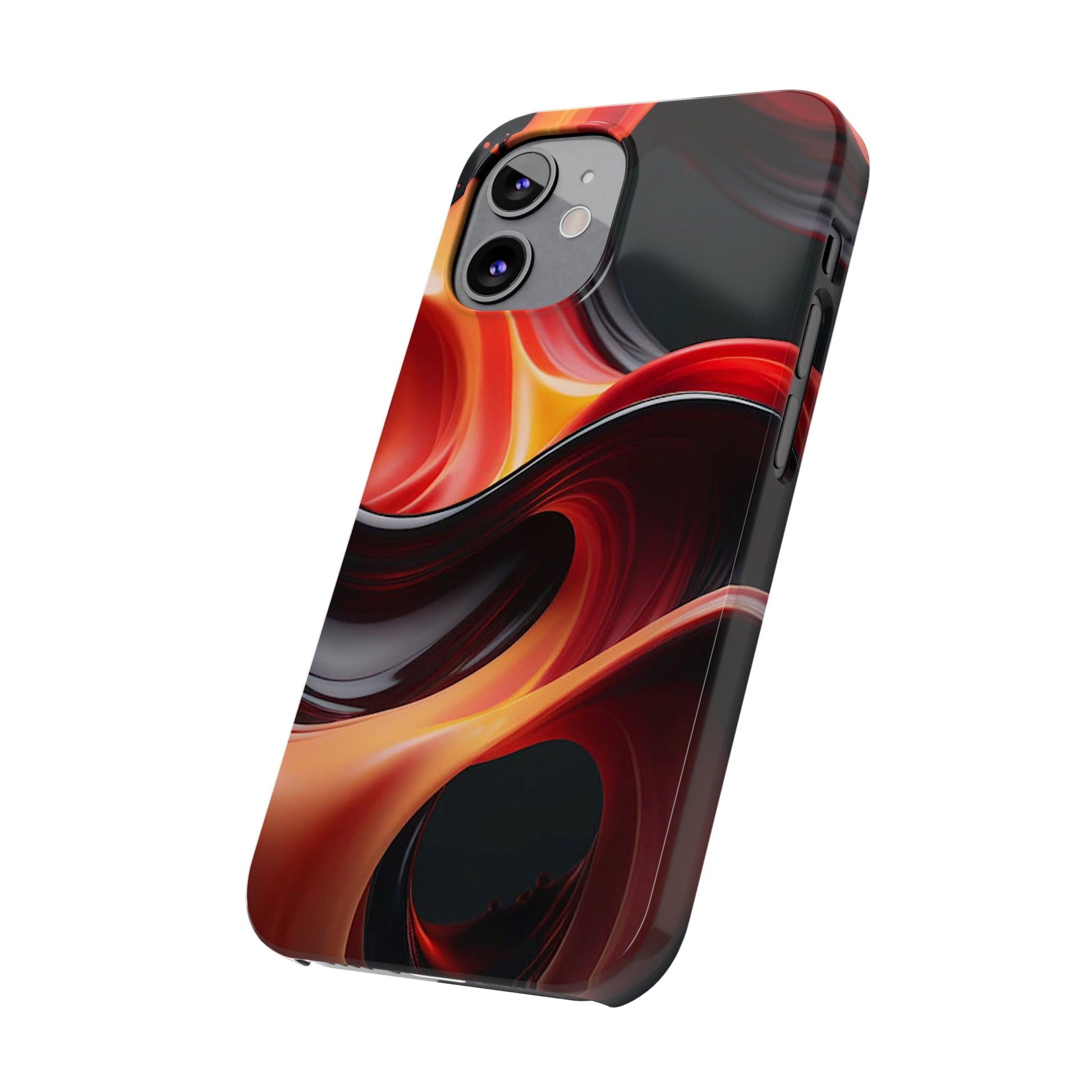 Red Waves Slim Phone Case - Colorwink