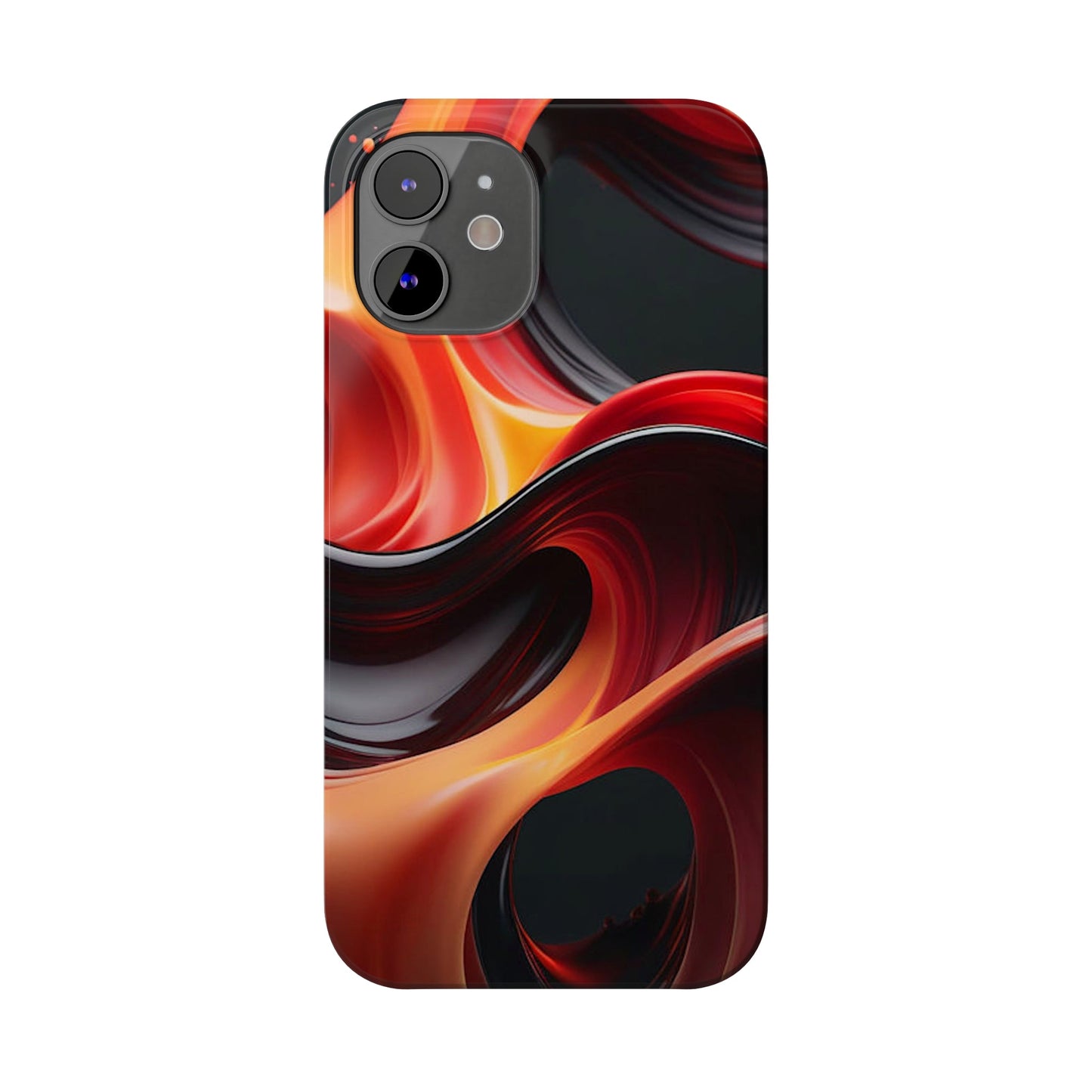 Red Waves Slim Phone Case - Colorwink