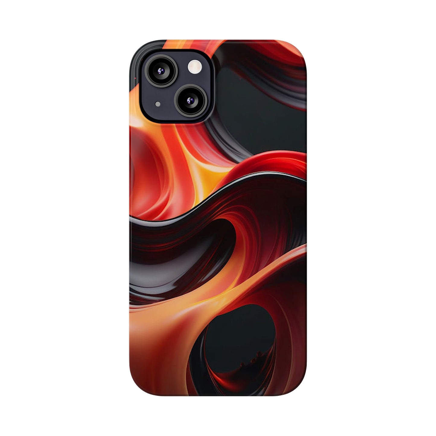 Red Waves Slim Phone Case - Colorwink