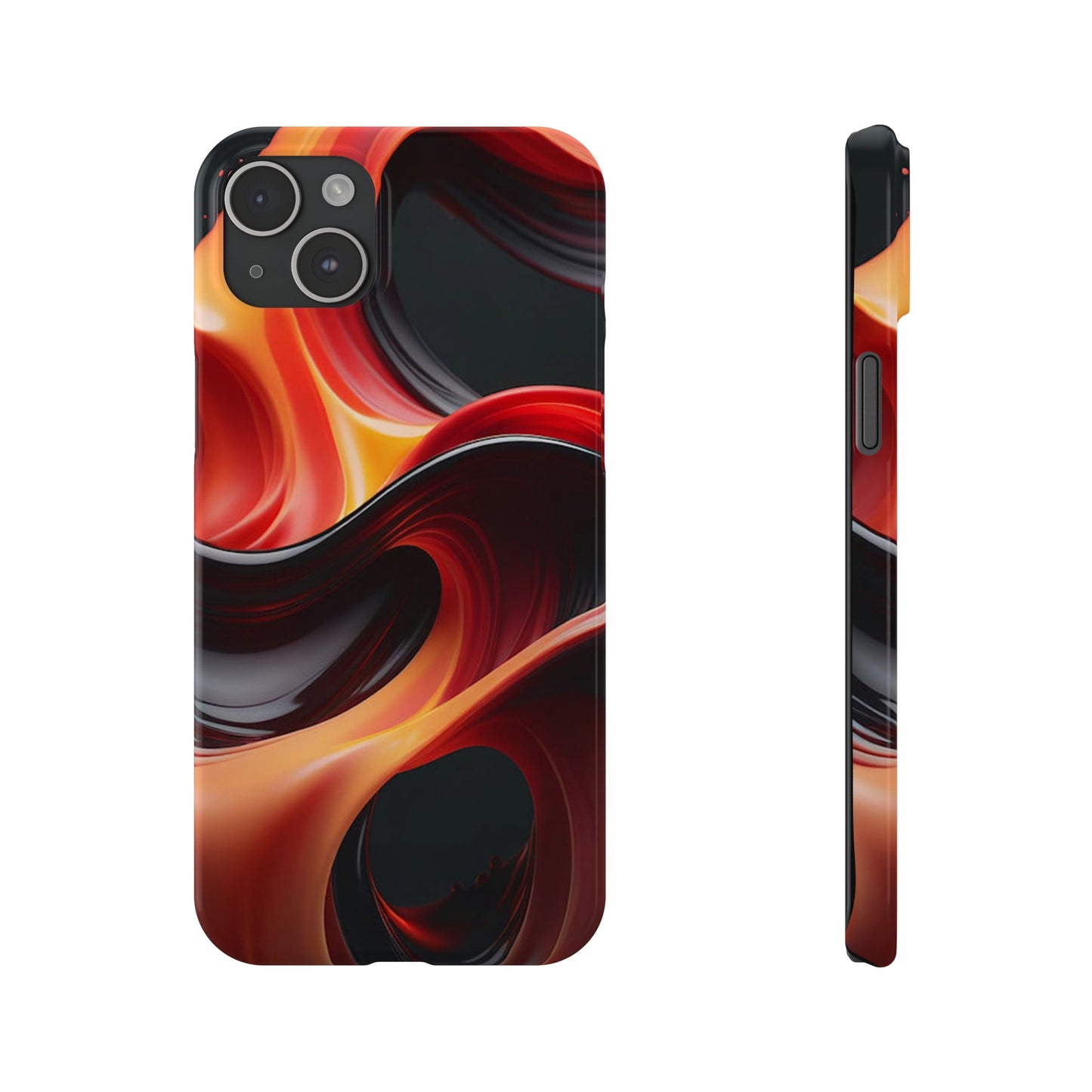 Red Waves Slim Phone Case - Colorwink