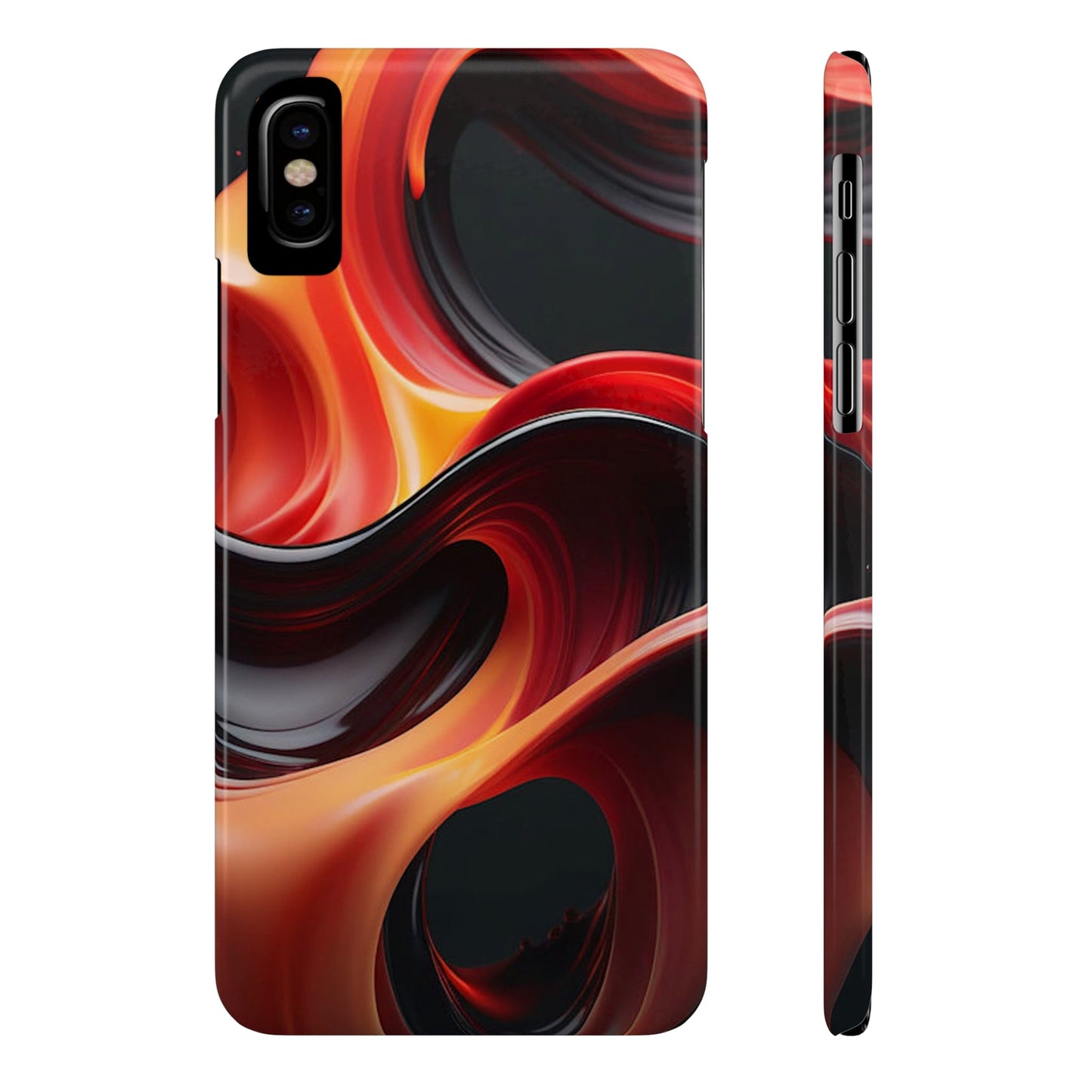 Red Waves Slim Phone Case - Colorwink