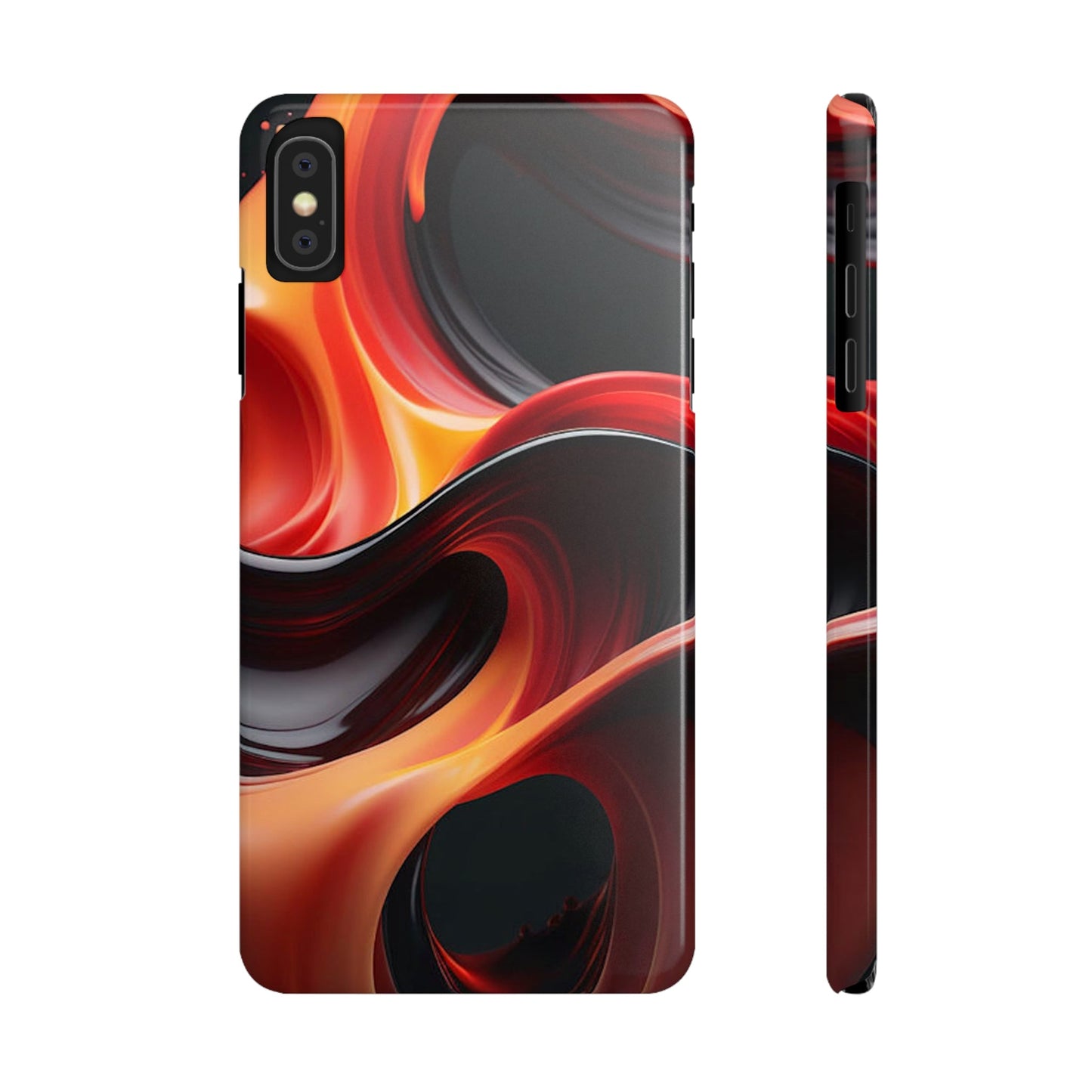 Red Waves Slim Phone Case - Colorwink