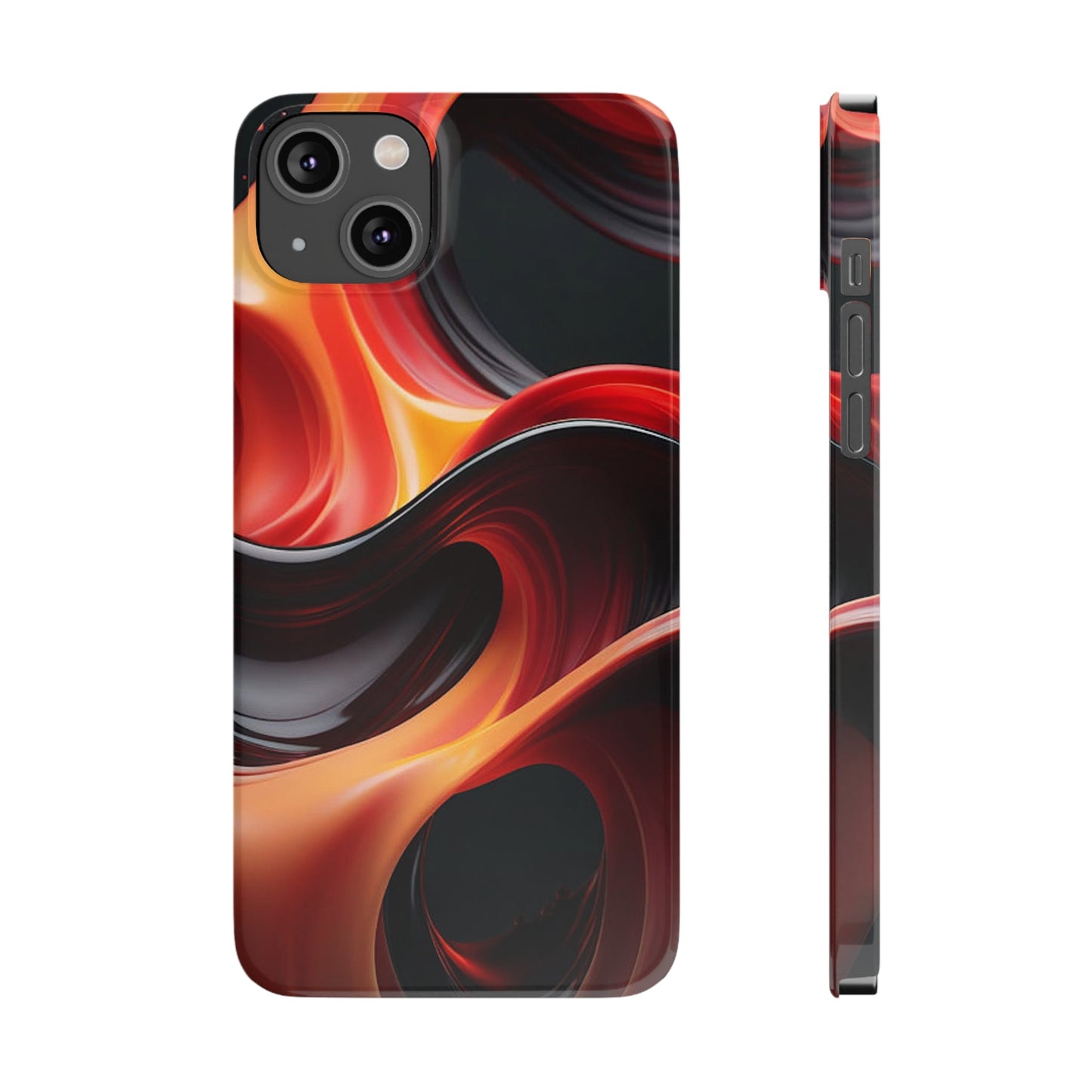 Red Waves Slim Phone Case - Colorwink