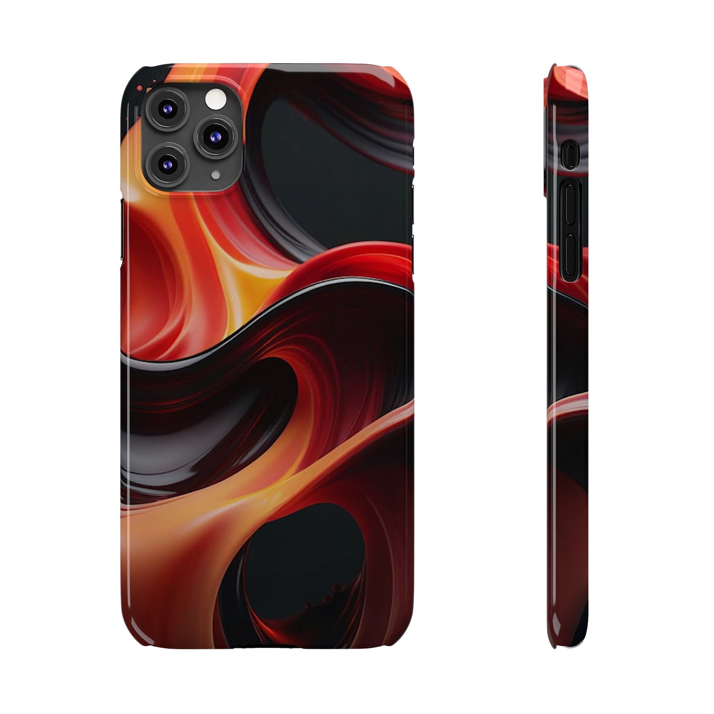 Red Waves Slim Phone Case - Colorwink