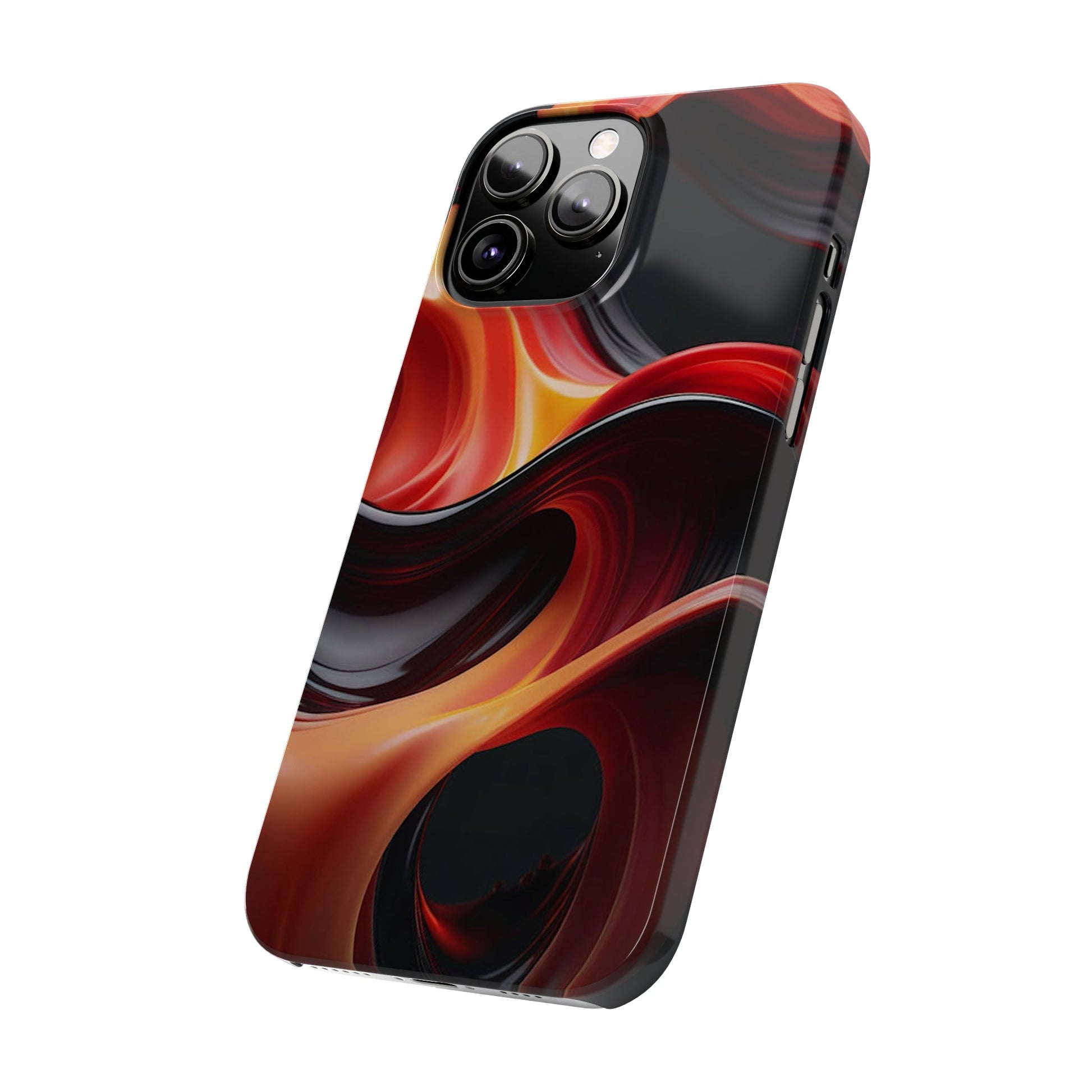 Red Waves Slim Phone Case - Colorwink