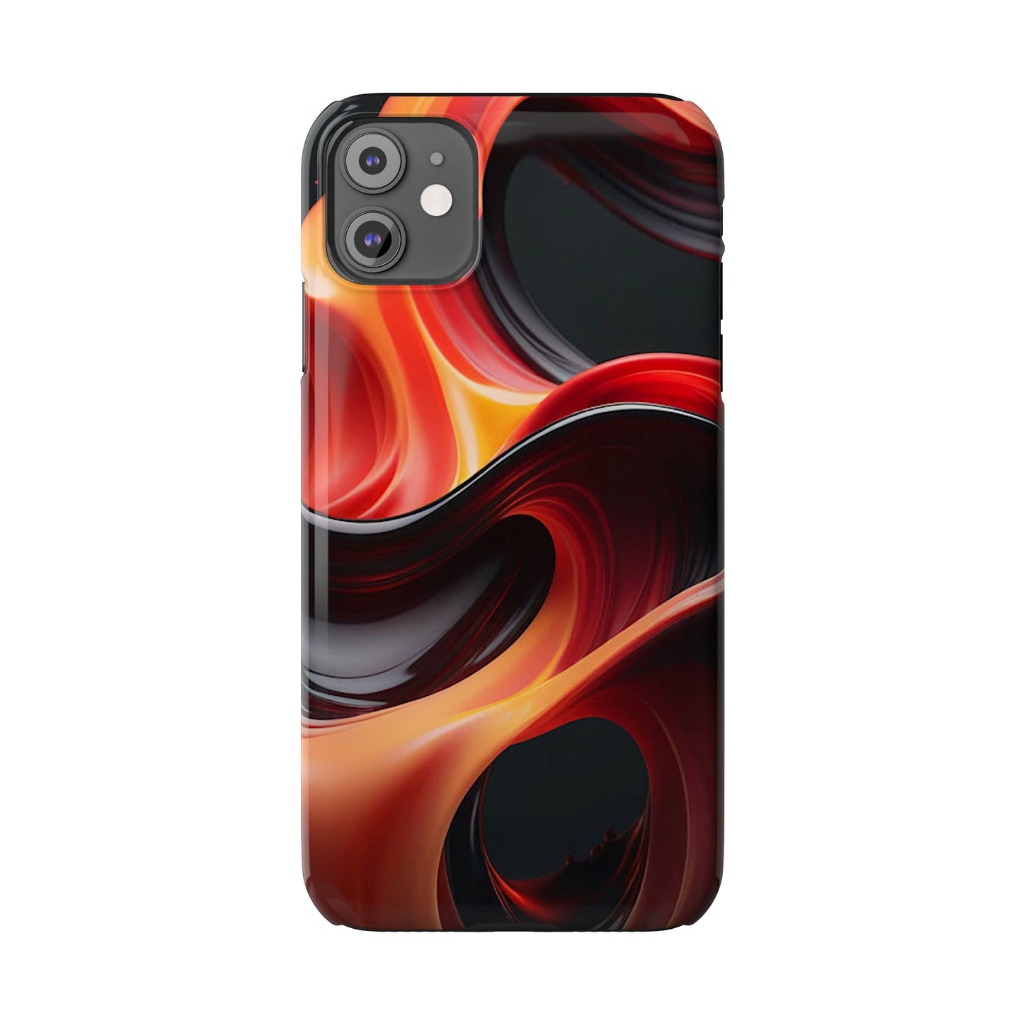 Red Waves Slim Phone Case - Colorwink