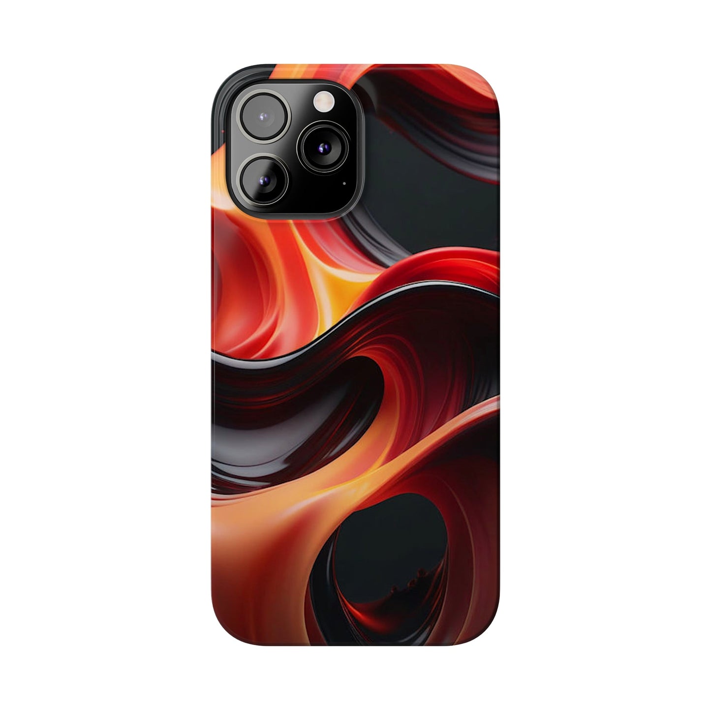 Red Waves Slim Phone Case - Colorwink