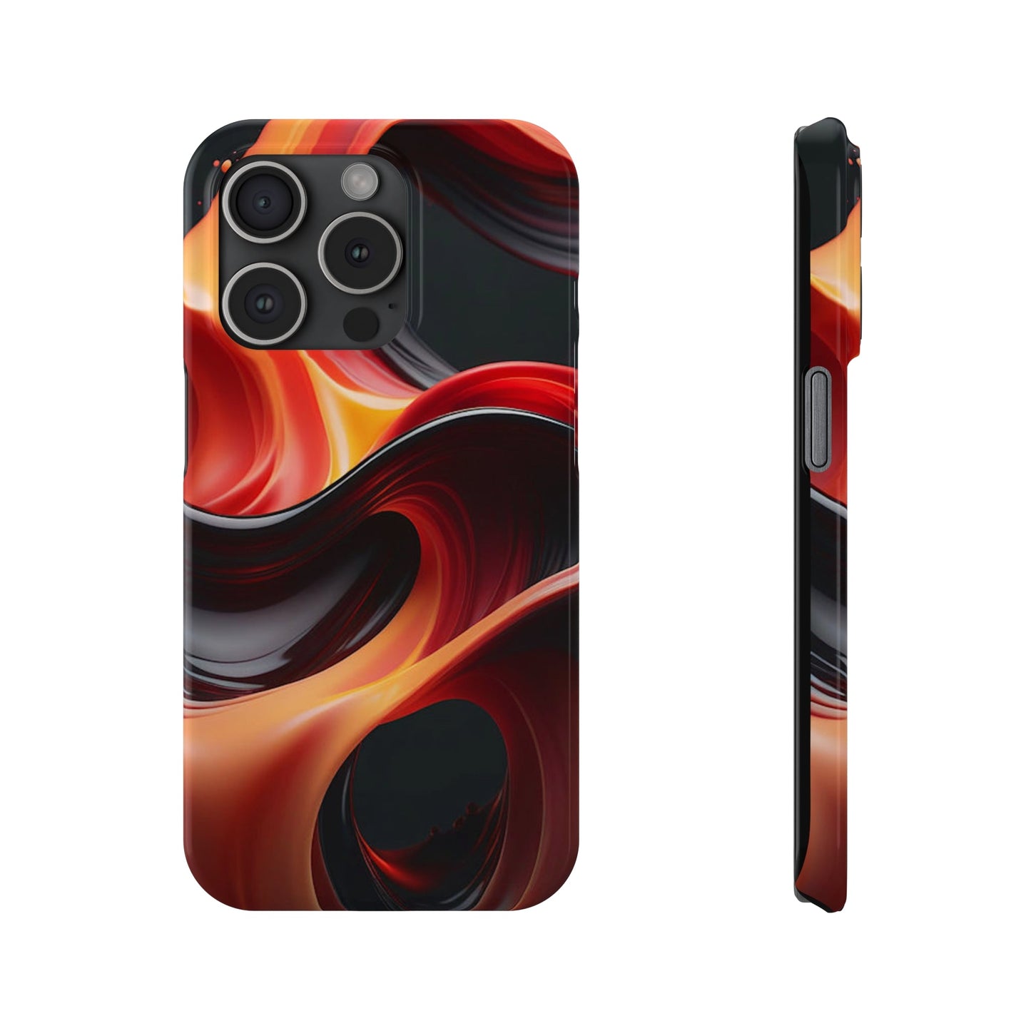 Red Waves Slim Phone Case - Colorwink