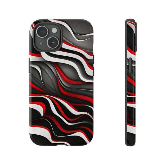 Red & White Satin Tough Case - Colorwink