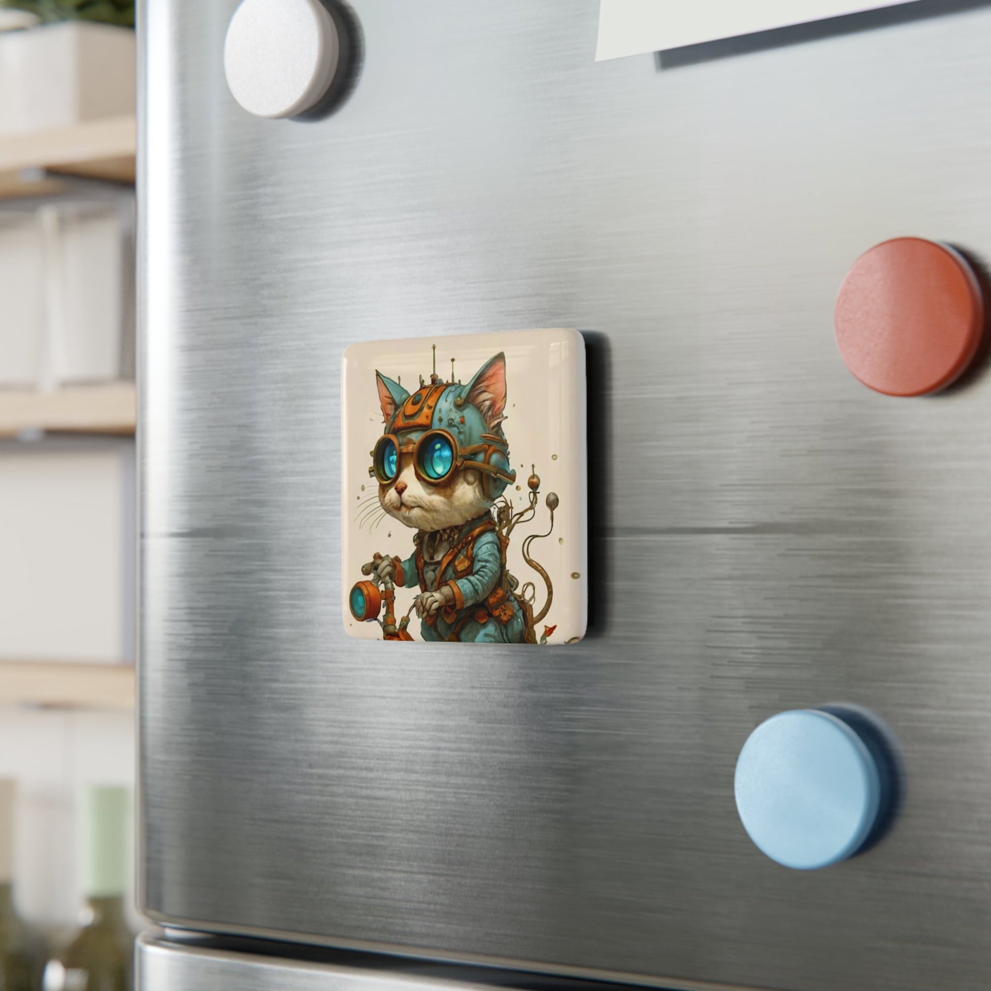 Rider kitty Fridge Magnet - Colorwink