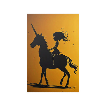 Riding a Unicorn Poster - Colorwink