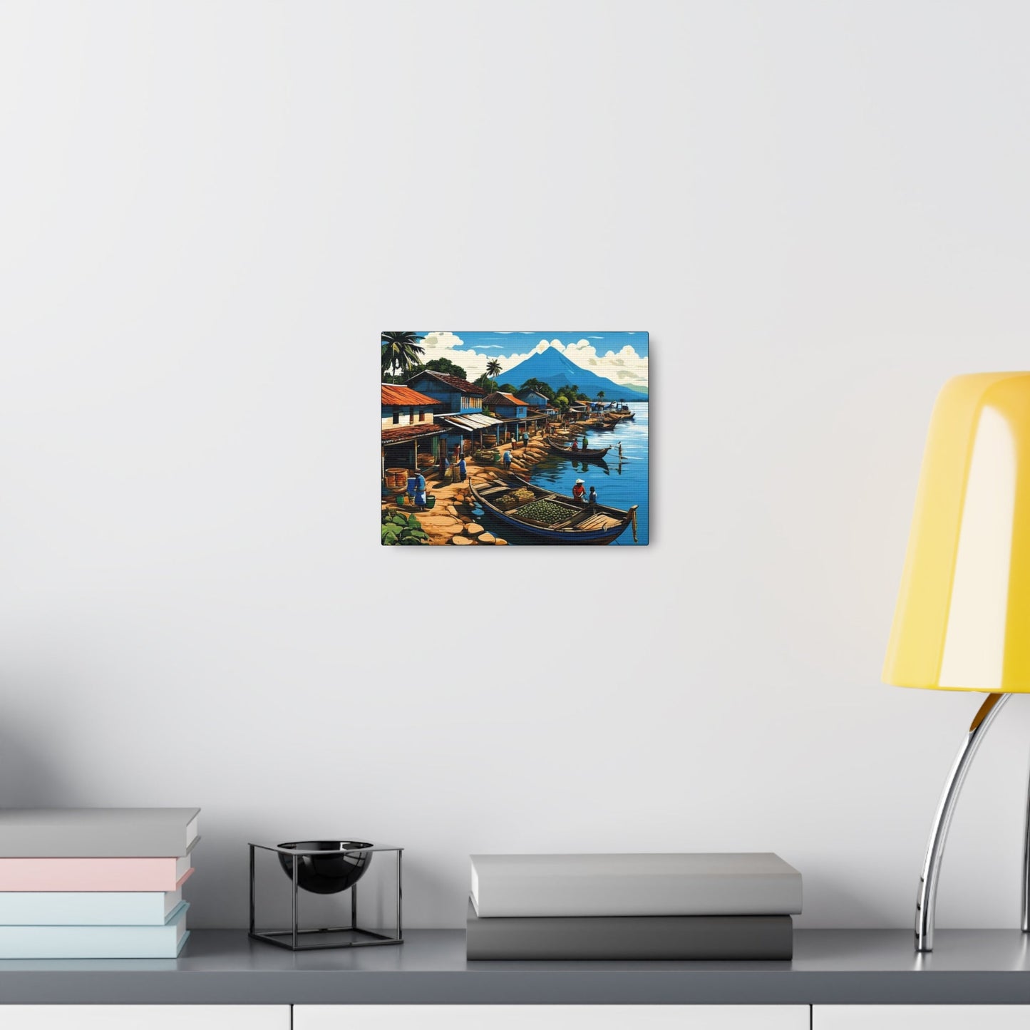 Rural Trading Village Art Canvas - Colorwink