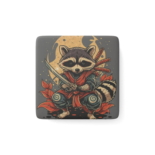 Samurai Racoon Fridge Magnet - Colorwink