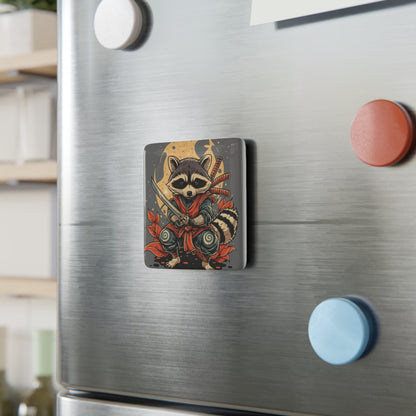 Samurai Racoon Fridge Magnet - Colorwink