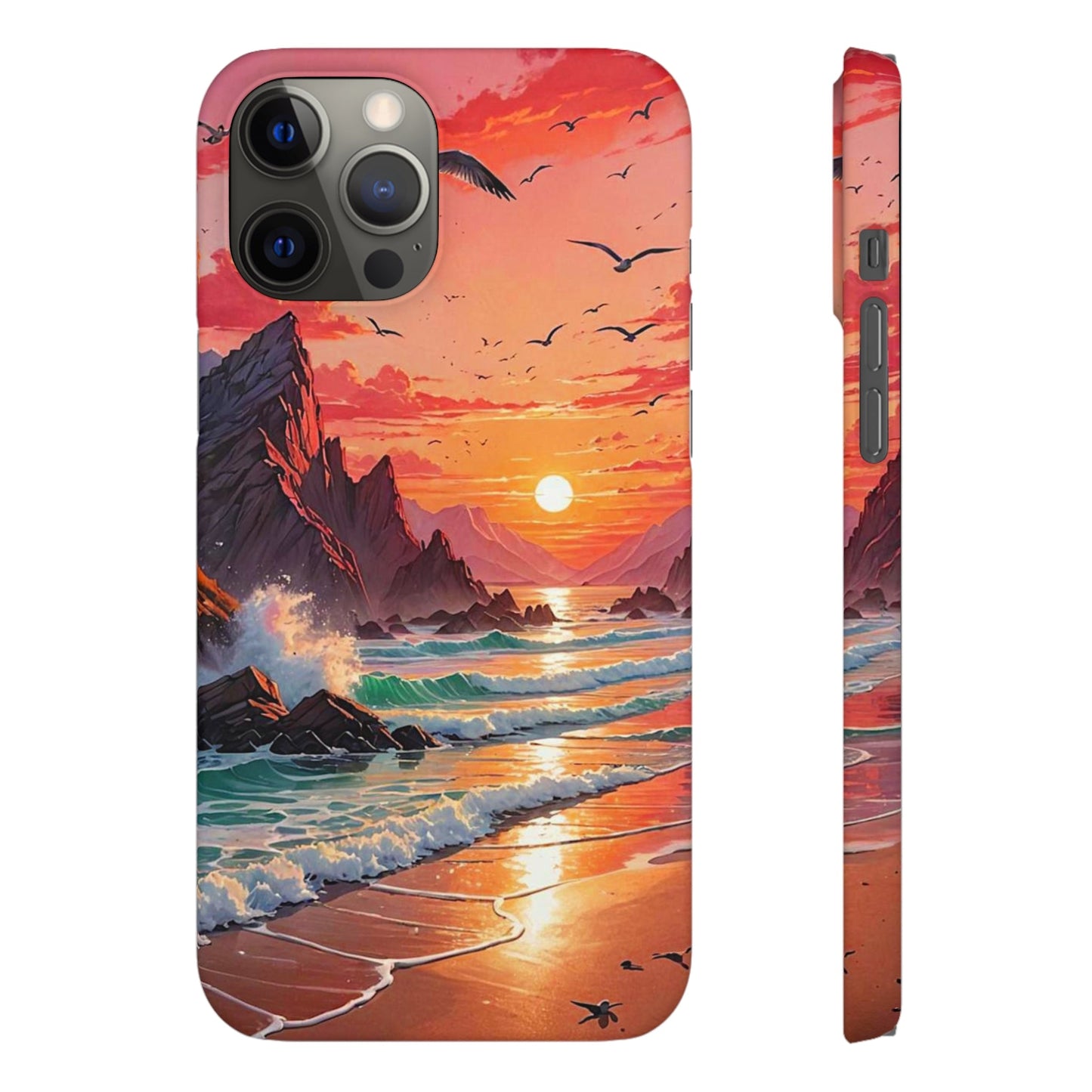 Seagull Sunset Art Snap Case - Colorwink