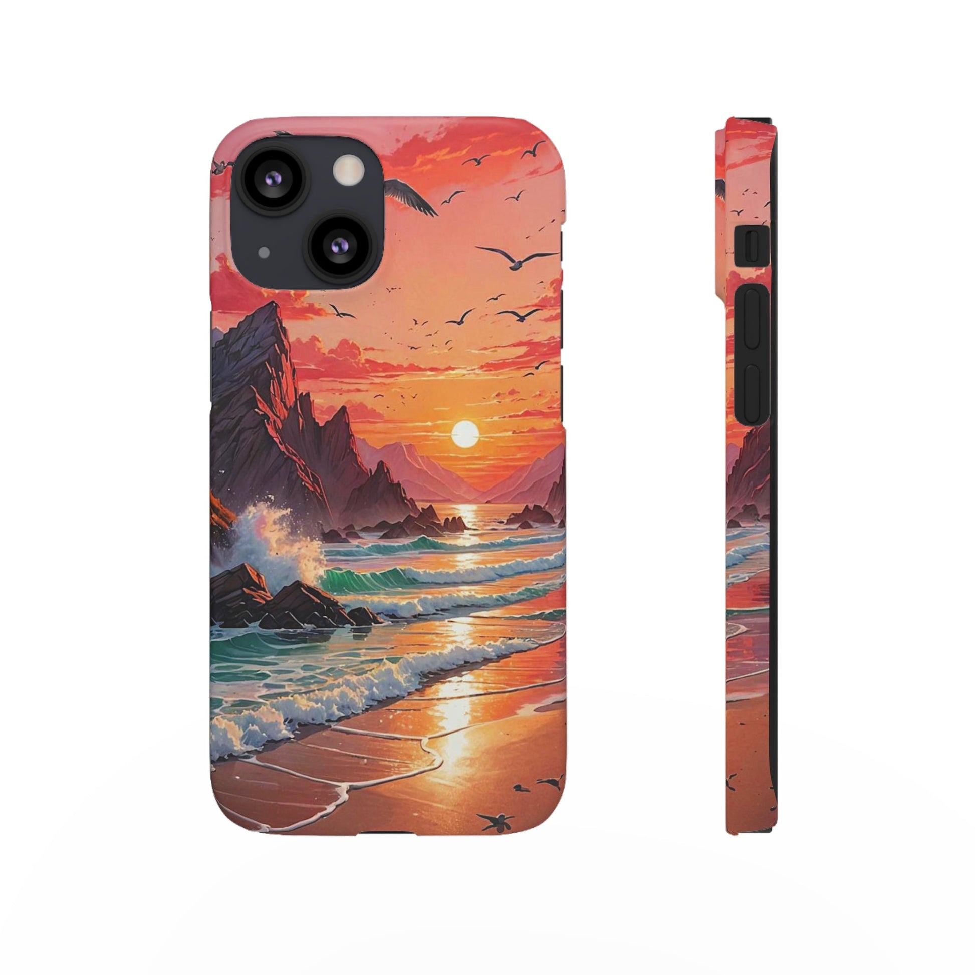 Seagull Sunset Art Snap Case - Colorwink