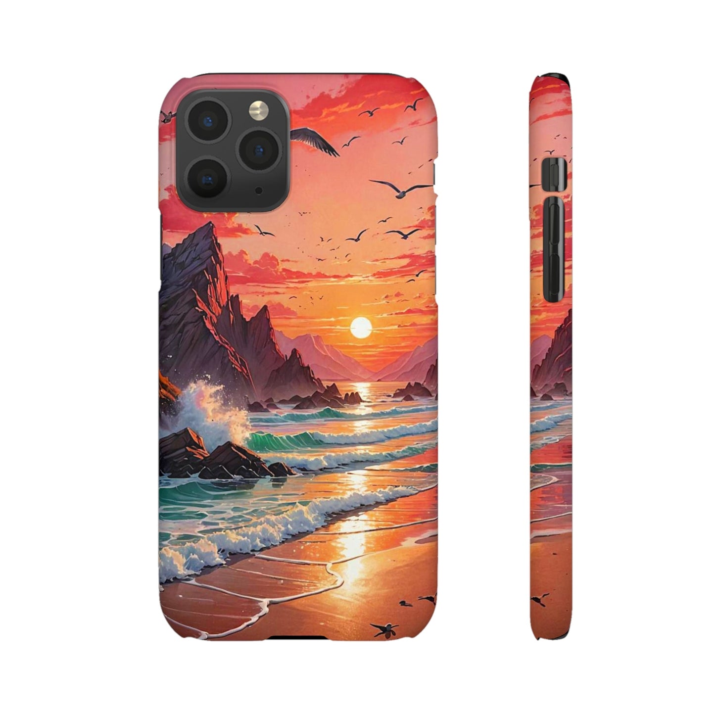 Seagull Sunset Art Snap Case - Colorwink