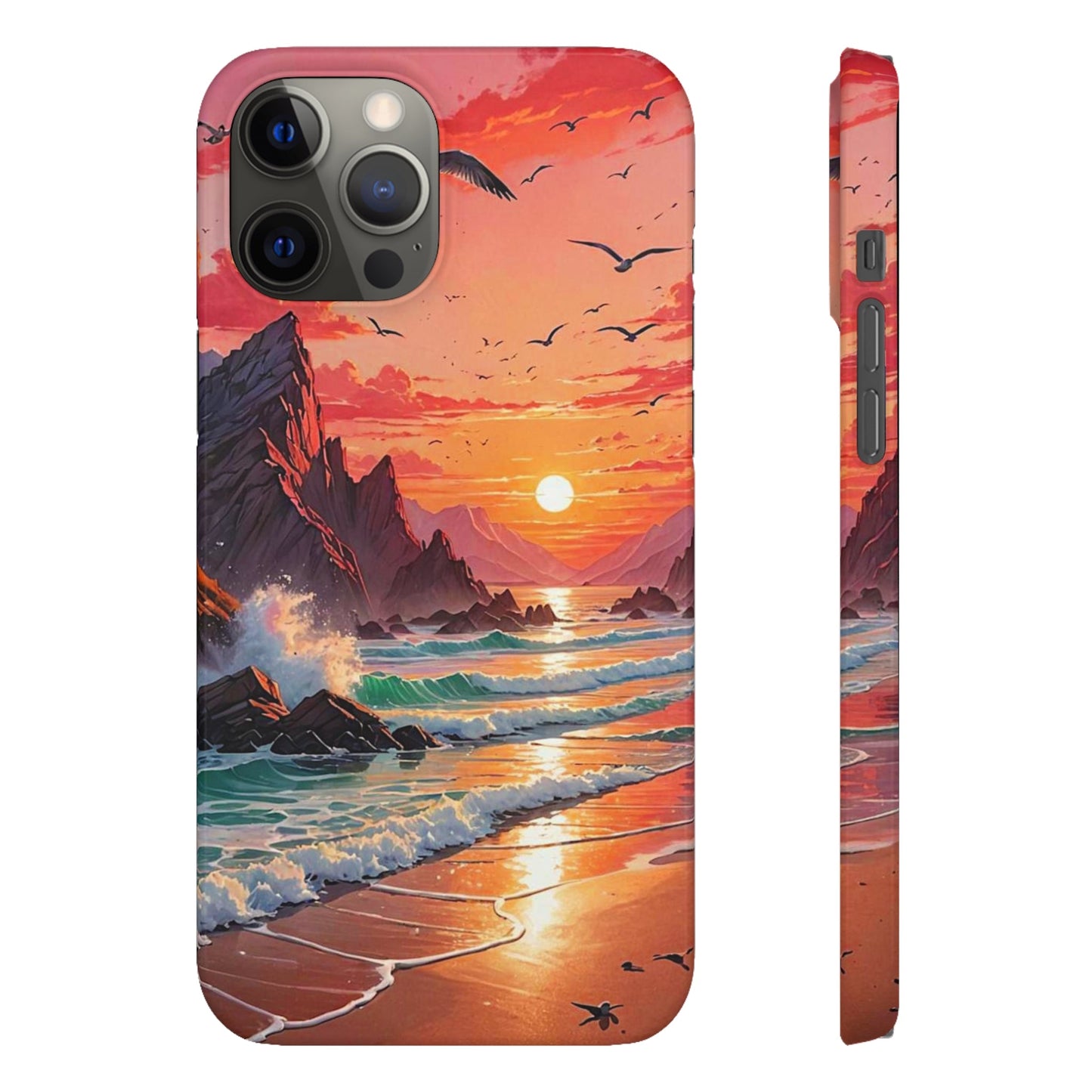 Seagull Sunset Art Snap Case - Colorwink