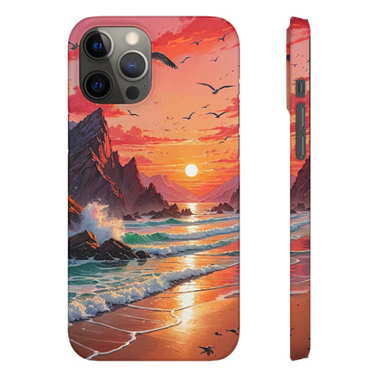 Seagull Sunset Art Snap Case - Colorwink