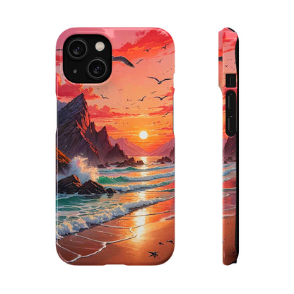 Seagull Sunset Art Snap Case - Colorwink