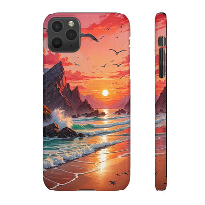 Seagull Sunset Art Snap Case - Colorwink